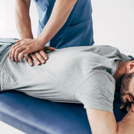 Chiropractic Omaha NE Man Receiving Adjustment